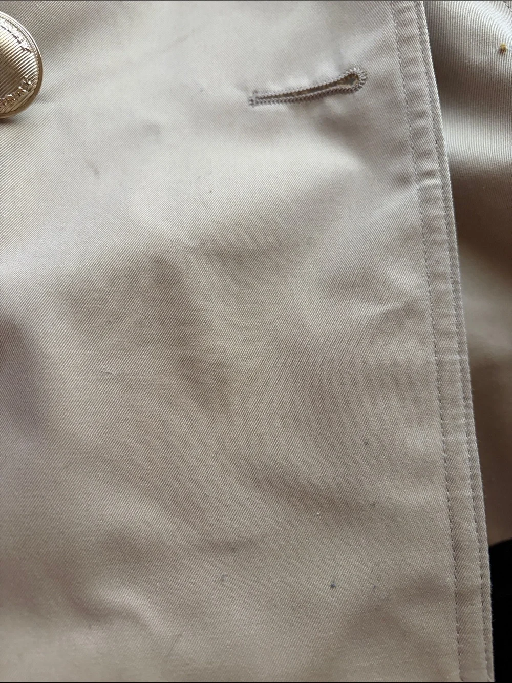 EUC Burberry Sandringham Tan Trench Coat with Shearling Collar size 8 - Picture 7 of 11